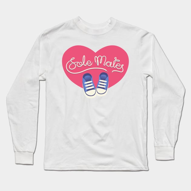 Sole Mates - Pink and Purple Long Sleeve T-Shirt by Abbilaura